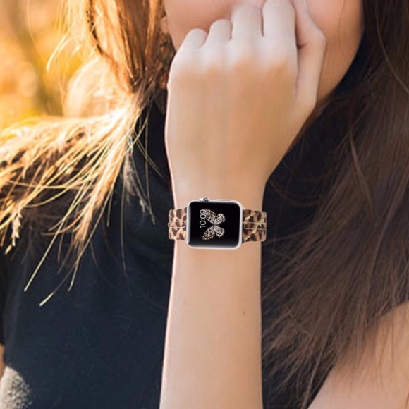 Leopard Print Silicone Watchband for Apple Watch - Picture 3 of 10